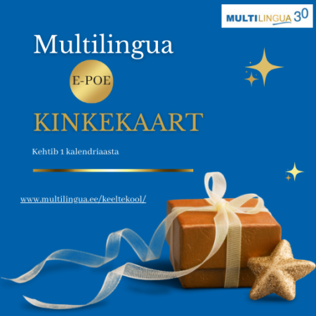 Multilingua kinkekaart e-pood